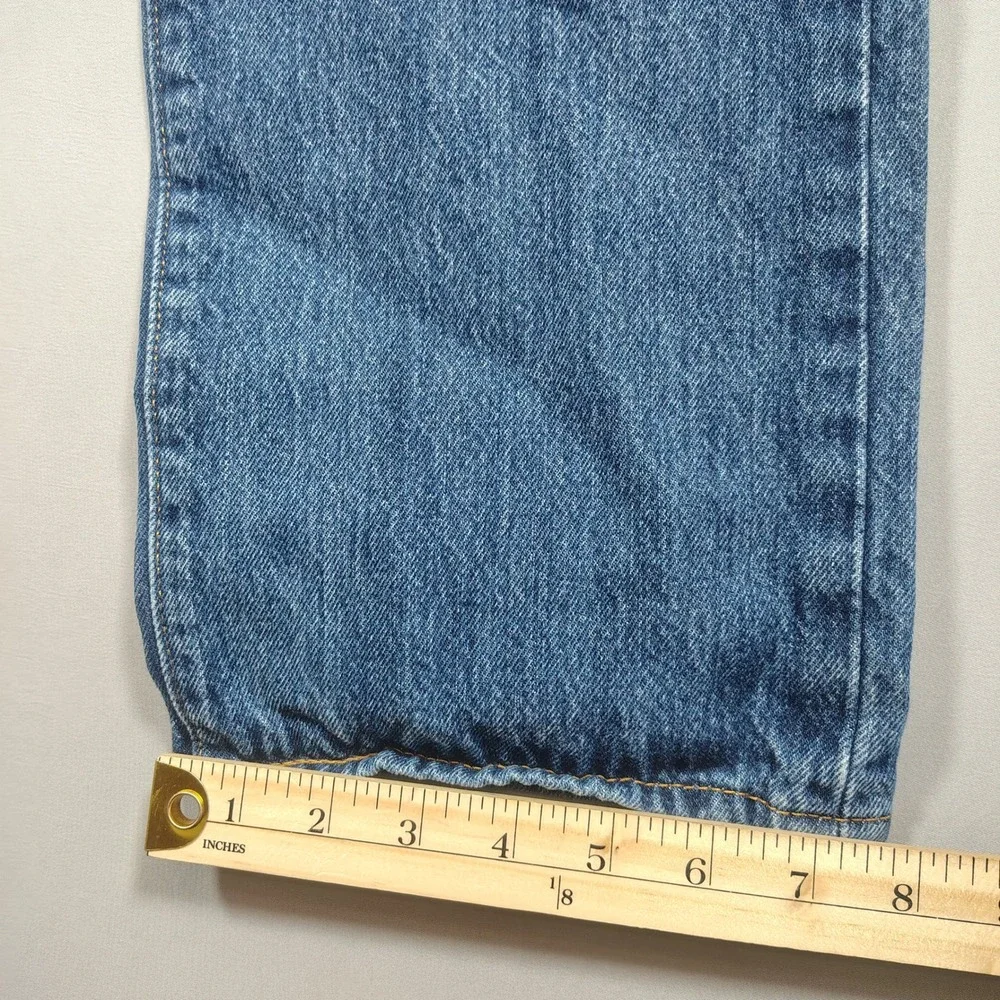 Levi's 501 Jeans Mens 34x34 Blue Original Fit Button Fly Solid Cotton Denim